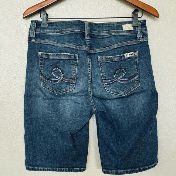 Seven 7 Denim Bermuda Jean Shorts 8 - Picture 2 of 4